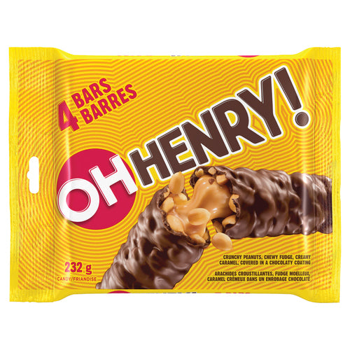 OH HENRY! CHOCOLATE BARS 4 PACK 58 G