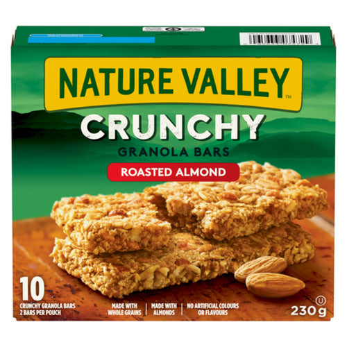 NATURE VALLEY GRANOLA BARS CRUNCHY ROASTED ALMOND 10 X 23 G