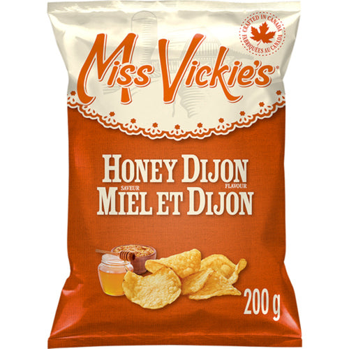 MISS VICKIE’S HONEY DIJON FLAVOUR KETTLE COOKED POTATO CHIPS 200 G