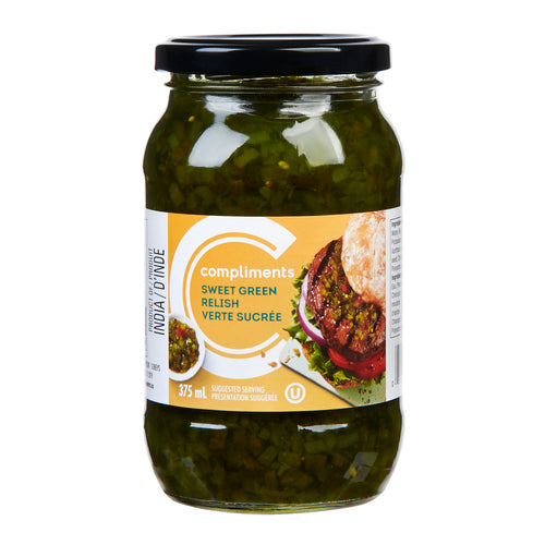 COMPLIMENTS RELISH SWEET GREEN 375 ML