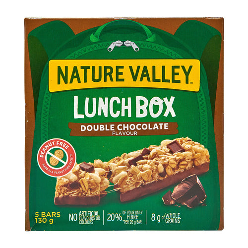 NATURE VALLEY LUNCH BOX GRANOLA BARS DOUBLE CHOCOLATE 130 G