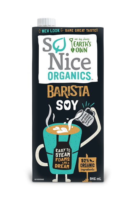 EARTH'S OWN, BARISTA EDITION SOY BEVERAGE, 946 ML