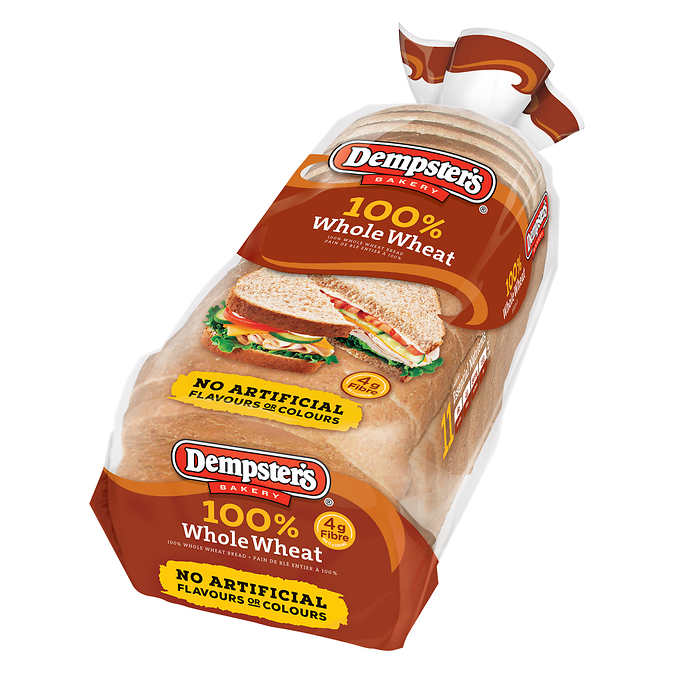 DEMPSTER’S 100% WHOLE WHEAT BREAD
3 × 675 G