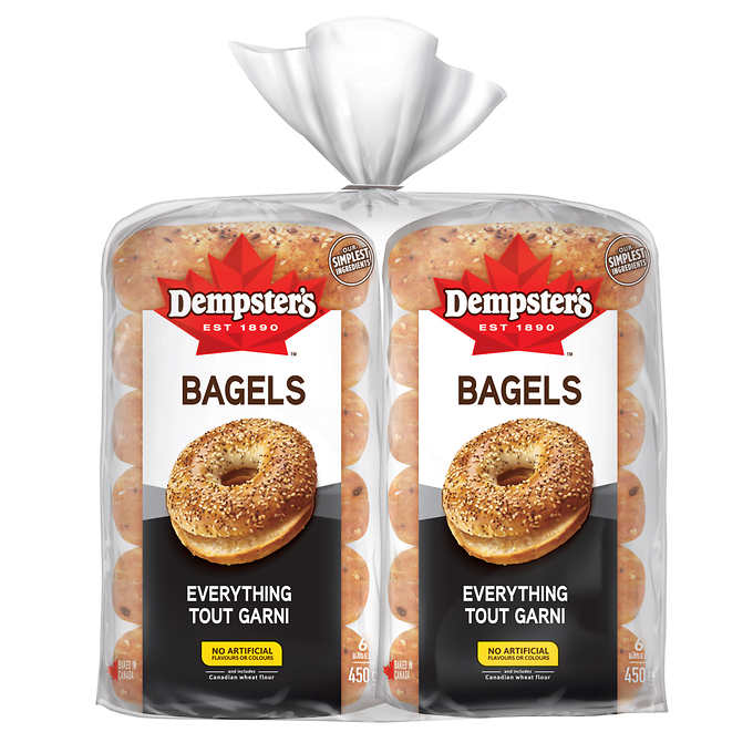 DEMPSTER’S EVERYTHING BAGELS
2 PACKS OF 6