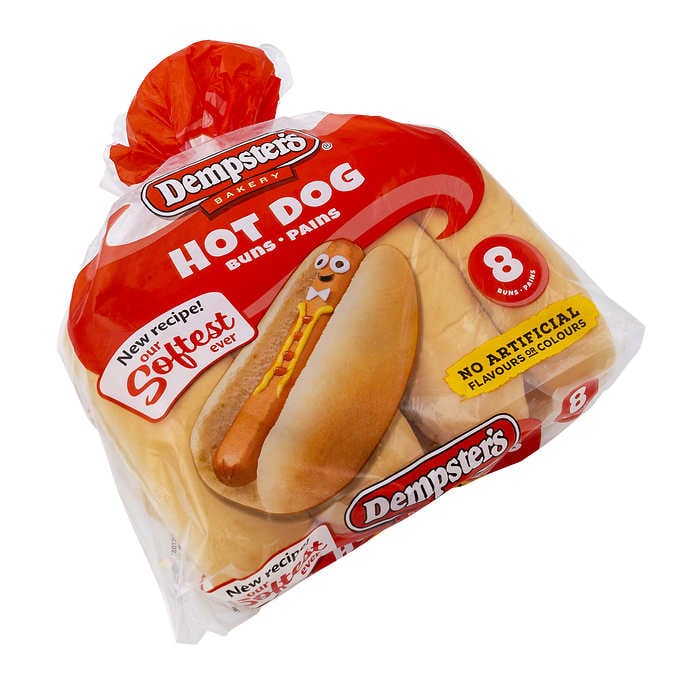 DEMPSTER’S HOT DOG BUNS
3 PACKS OF 8