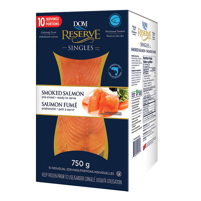 DOM RESERVE FROZEN CHEMICAL-FREE SMOKED ATLANTIC SALMON
10 × 75 G