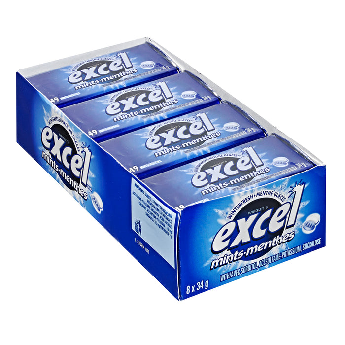 EXCEL WINTERFRESH MINTS
PACK OF 8