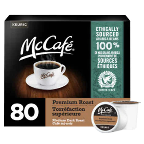 MCCAFÉ PREMIUM ROAST MEDIUM COFFEE K-CUP PODS, PACK OF 80