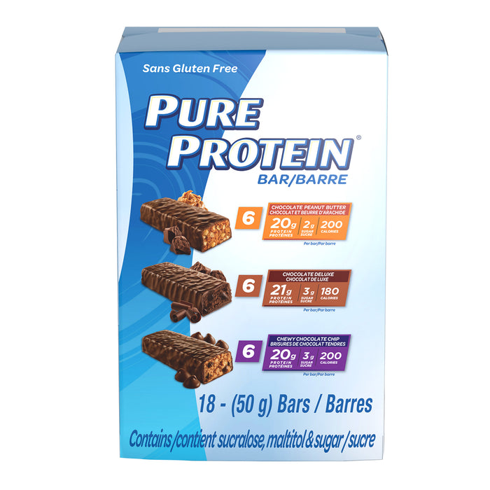 PURE PROTEIN BARS VARIETY PACK
18 × 50 G