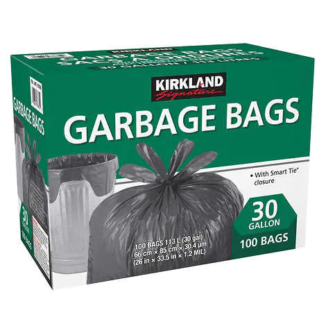 KIRKLAND SIGNATURE SMART TIE GARBAGE BAGS
PACK OF 100