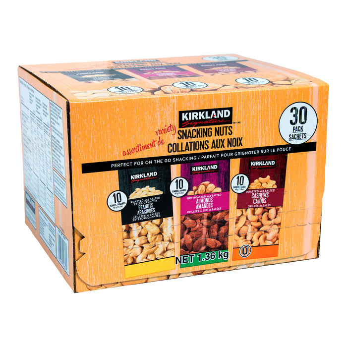 KIRKLAND SIGNATURE SNACKING NUTS VARIETY PACK
30 × 45 G