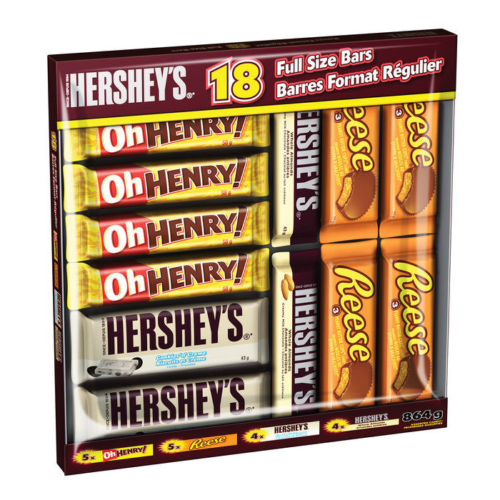 HERSHEY'S CHOCOLATE BARS VARIETY PACK
PACK OF 18