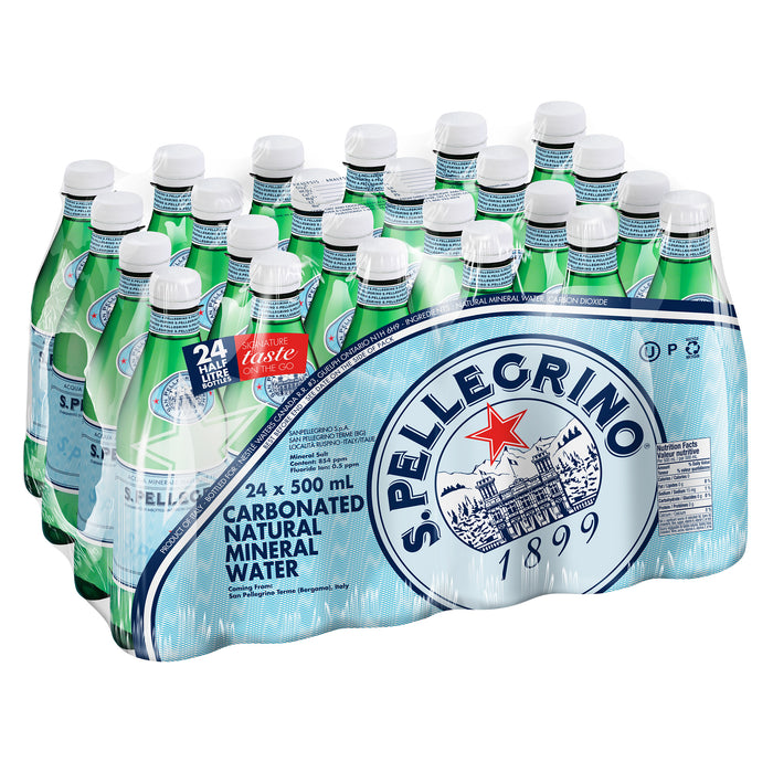 SAN PELLEGRINO CARBONATED MINERAL WATER
24 × 500 ML