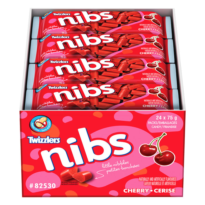 TWIZZLERS NIBS CHERRY CANDY
24 × 75 G