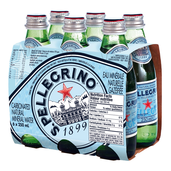 SAN PELLEGRINO CARBONATED MINERAL WATER
24 × 250 ML