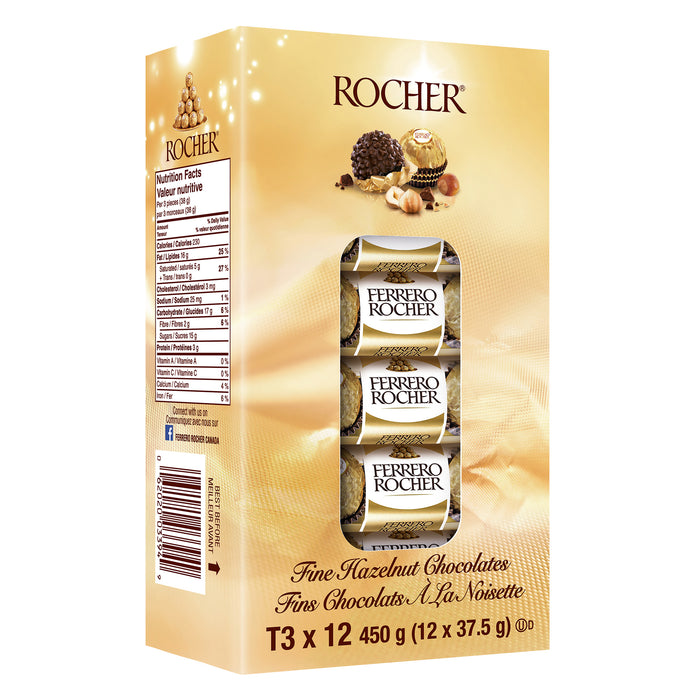 FERRERO ROCHER CHOCOLATES
12 × 37.5 G