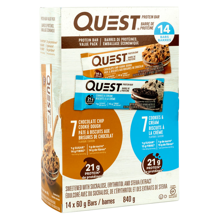 QUEST PROTEIN BAR VALUE PACK
14 × 60 G